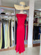 Women Mesh Bodycon Off-Shoulder Long Flare Dresses